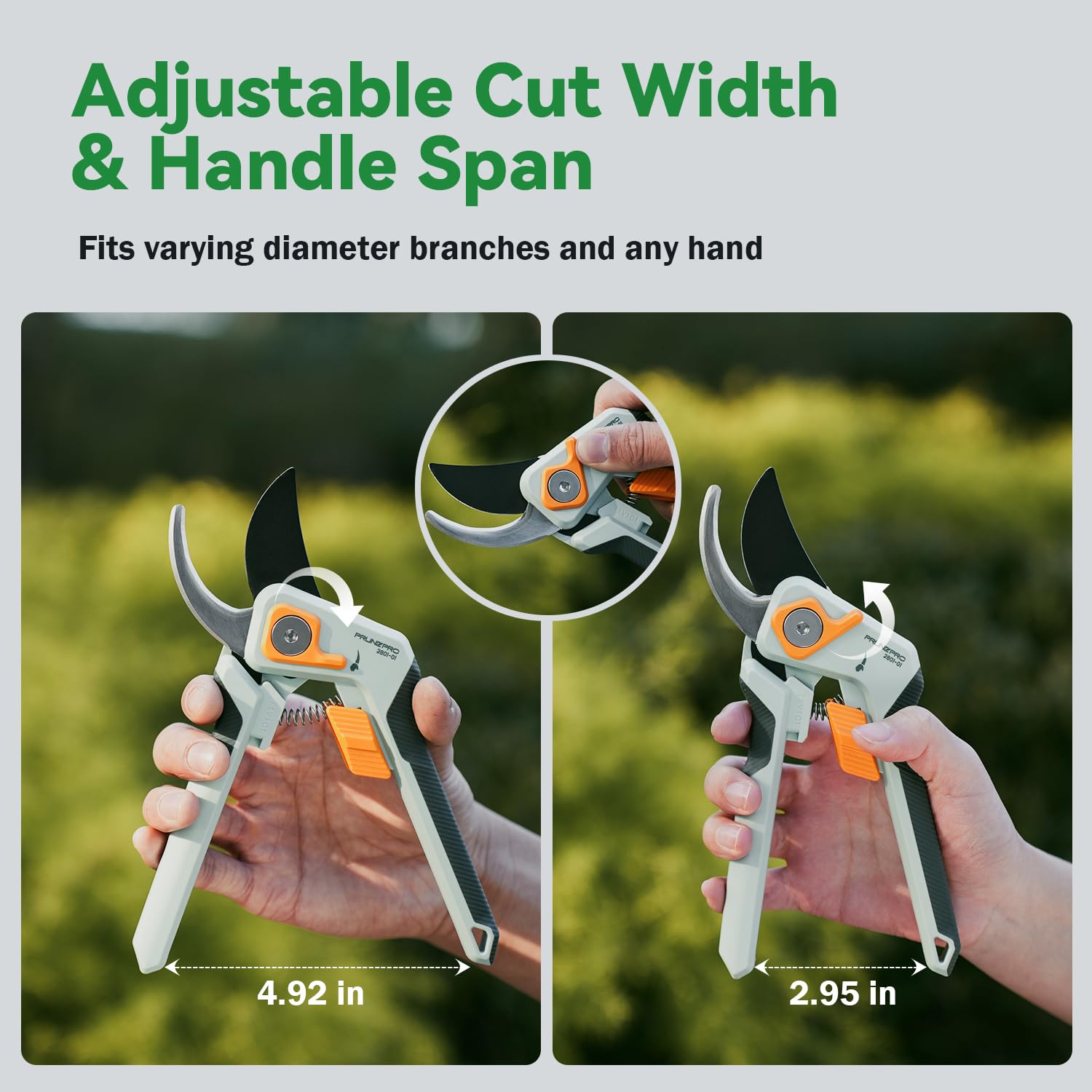 PrunePro ergonomic handle grip reducing hand fatigue