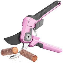 PrunePro front view showing compact 8.2-inch shears and clear labeling for easy selection