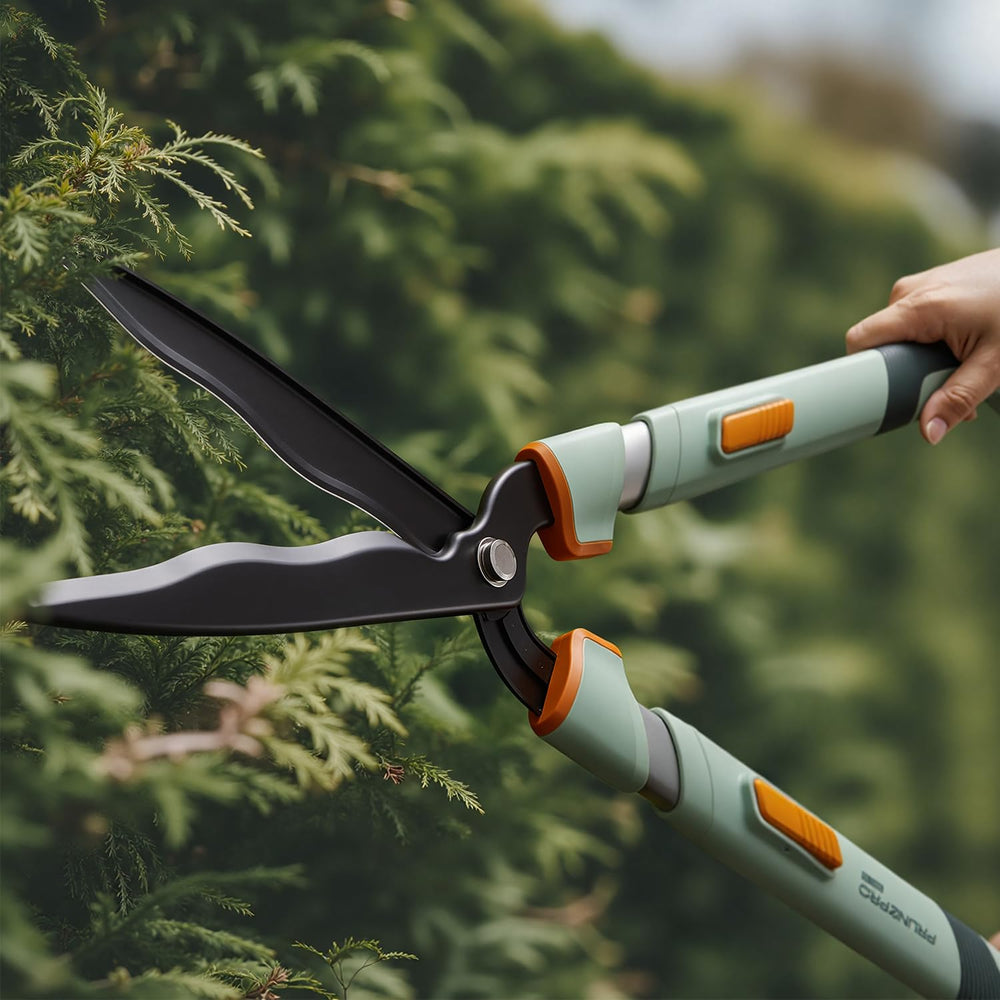 PrunePro held by gardener to show scale and ergonomic advantage