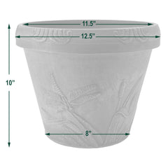 PSW Pot Collection dragonfly planter held by hand to show lightweight portability benefit