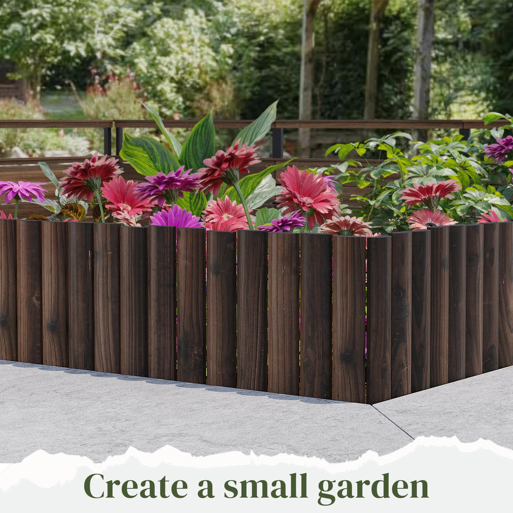 PULIJIAJU installed curved border in flower bed defining space