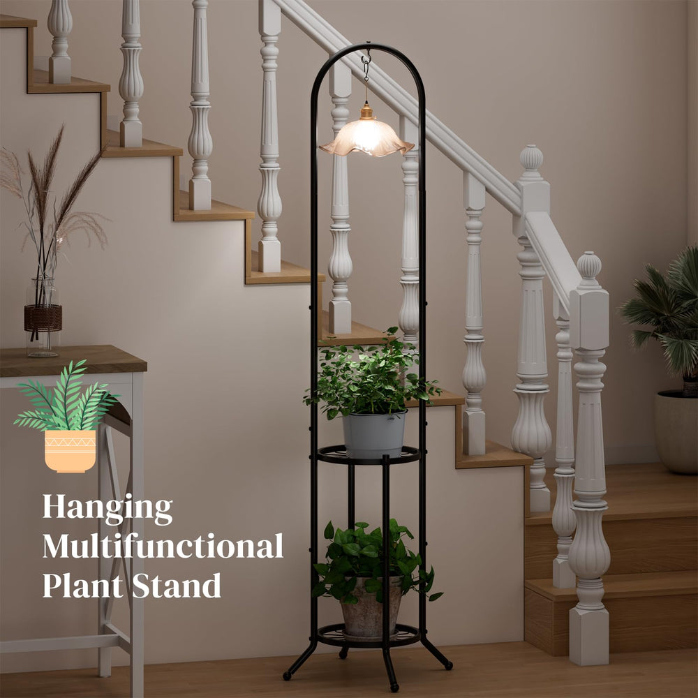 PULIJIAJU two-tier stand in a corner maximizing vertical space