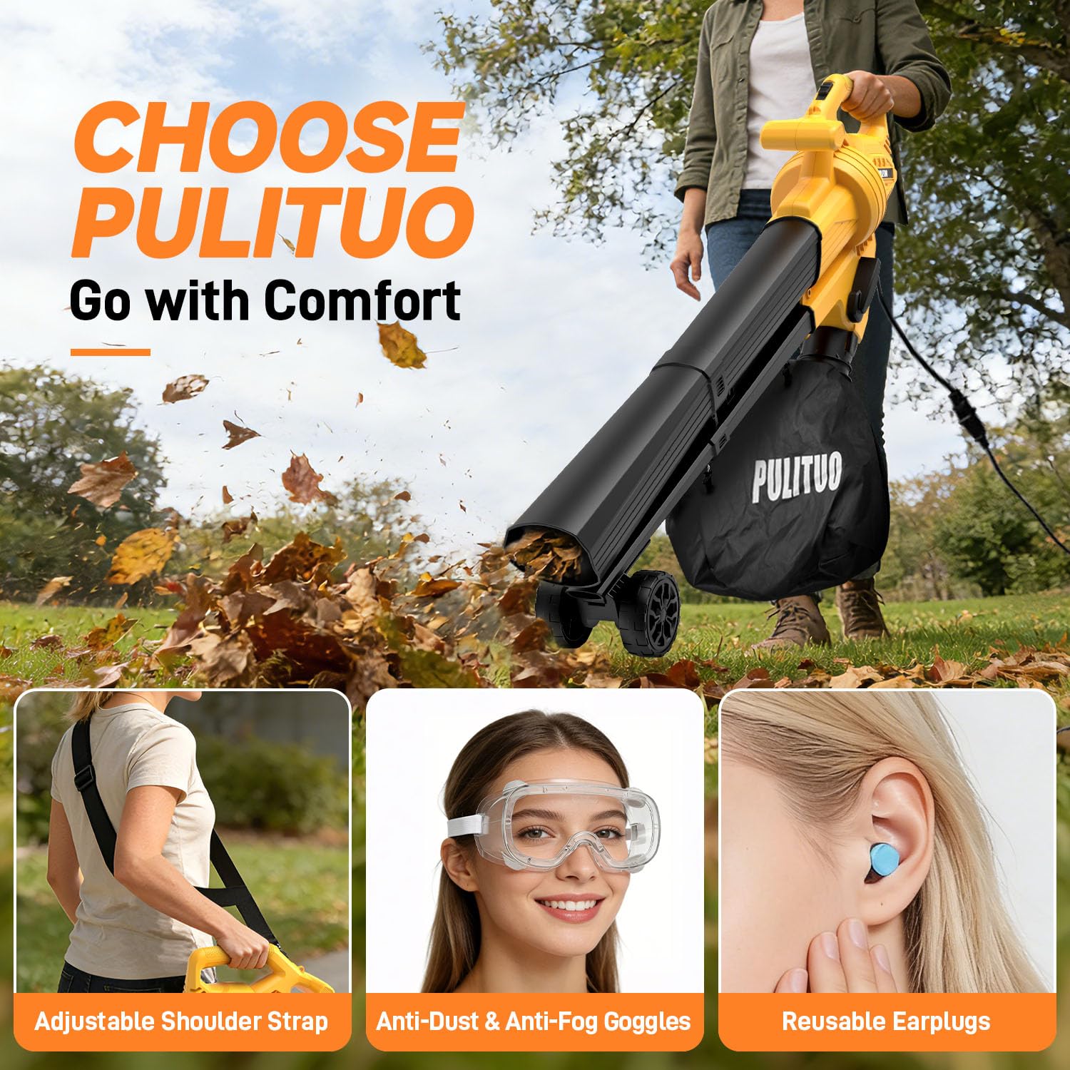 PULITUO wheels and shoulder strap detail showing ergonomics and reduced arm fatigue benefit