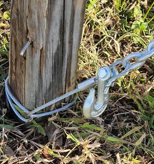 Pull A Post image of Grade 43 chain and precision-swaged fittings for reliability
