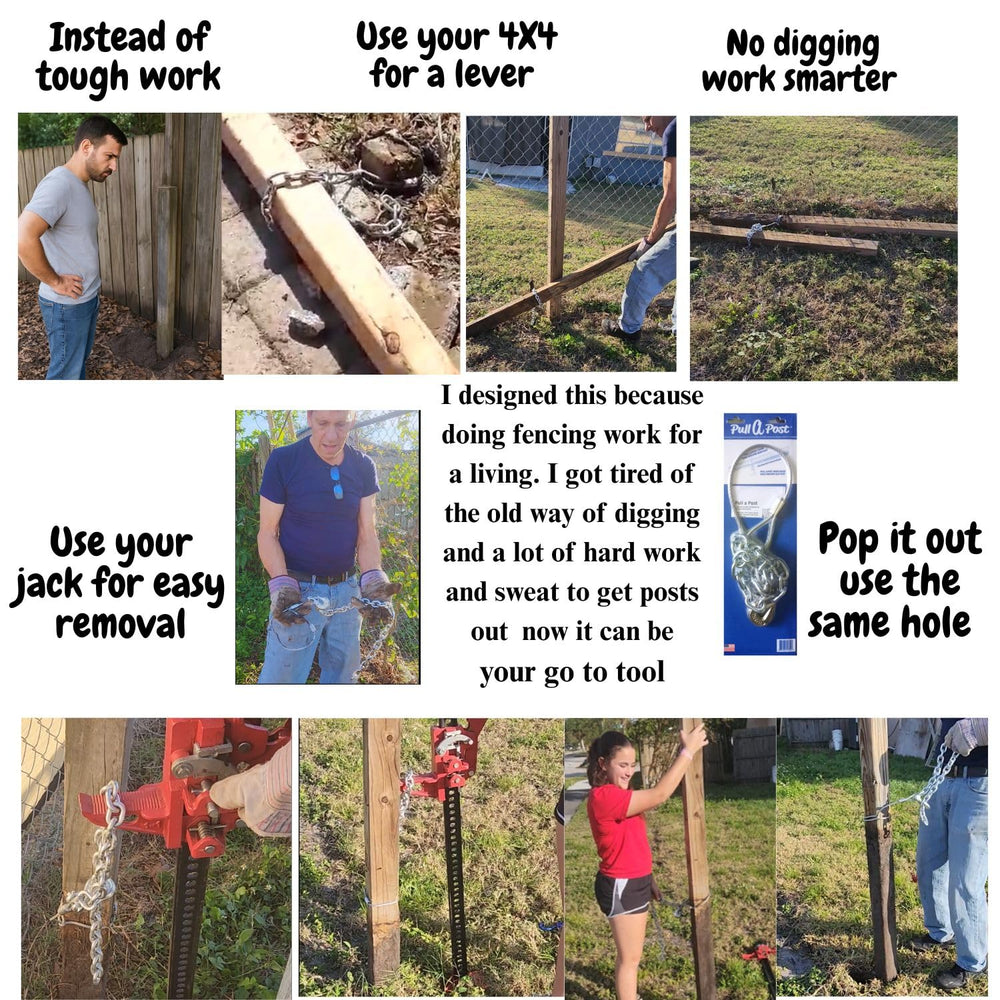 Pull A Post cinched around a round metal post showing secure wrapping technique