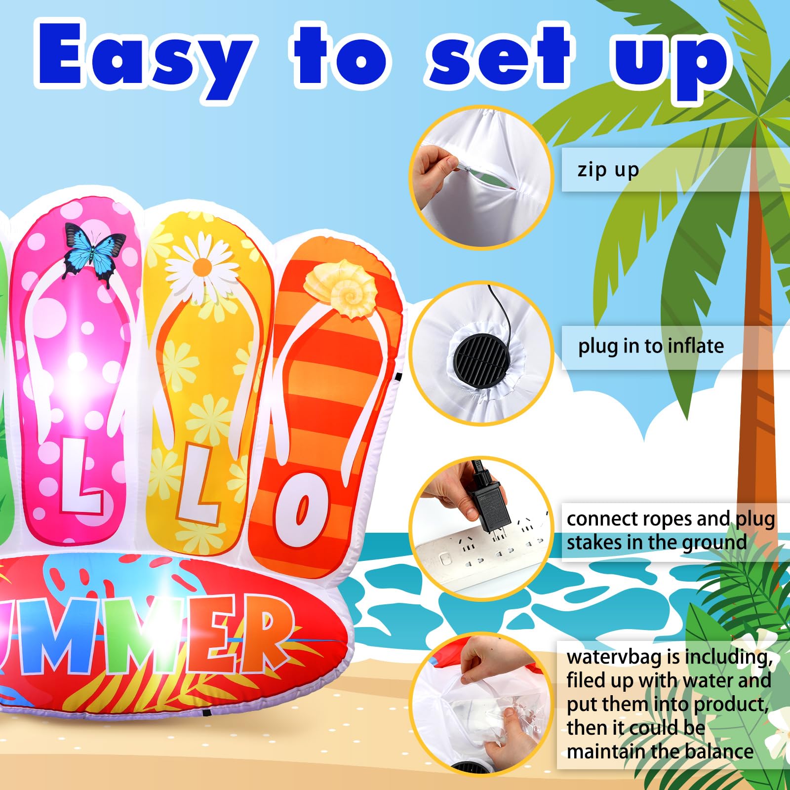 PullCrease inflatable lit by built-in LEDs at night creating a vivid yard focal point and photo backdrop