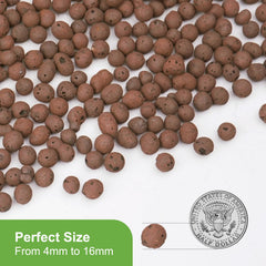 Pulovin close-up of 4–16mm clay pebbles showing clean drainage texture