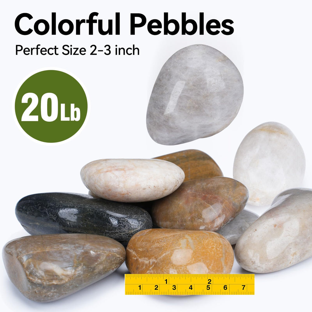 Pulovin close-up of polished 2–3 inch rock texture highlights refined color and sheen