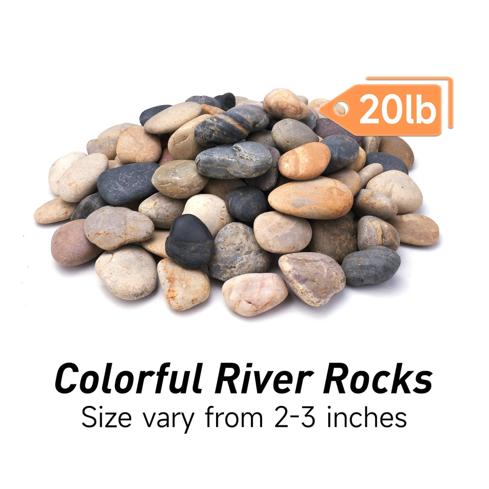 Pulovin close-up of stone texture showing smooth rounded surfaces and natural color variety