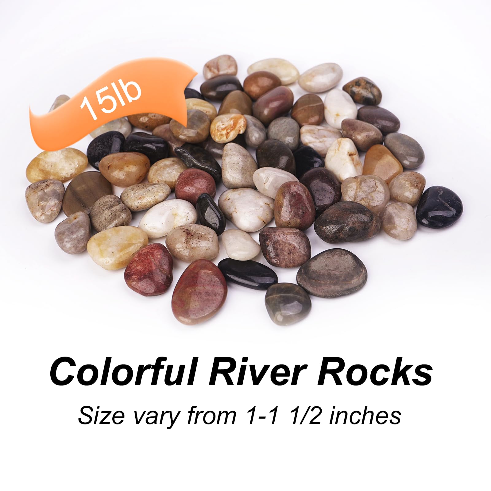 Pulovin close-up of polished river rock texture highlighting reflective finish and durability