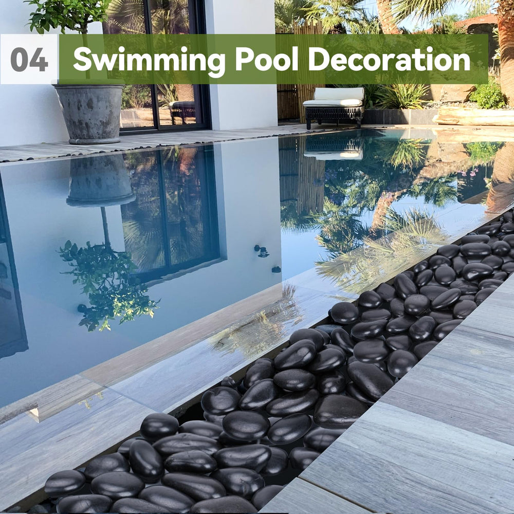 Pulovin stones edging a water feature showcasing slip-resistant decorative accent