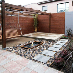 Pulovin stones lining a garden pathway for stable footing and low maintenance