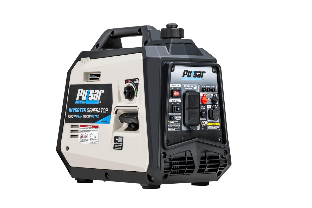 Pulsar generator front panel showing outlets and USB ports for easy device charging