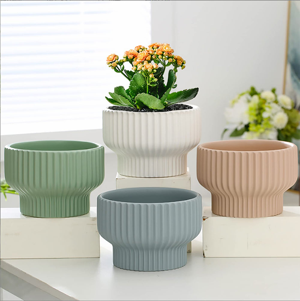 Puoyikt styled on a wooden table showing how pots enhance home decor