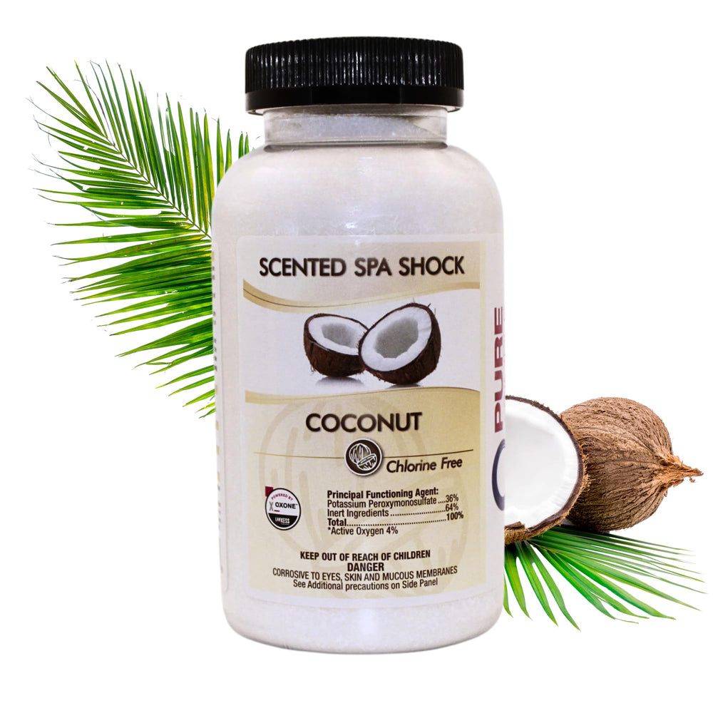 Pure and Simple jar front view showing coconut aromatherapy scent and clear benefit