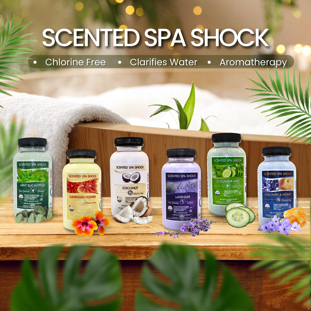 Relaxing backyard hot tub with Pure and Simple treated water showing pleasant fragrance