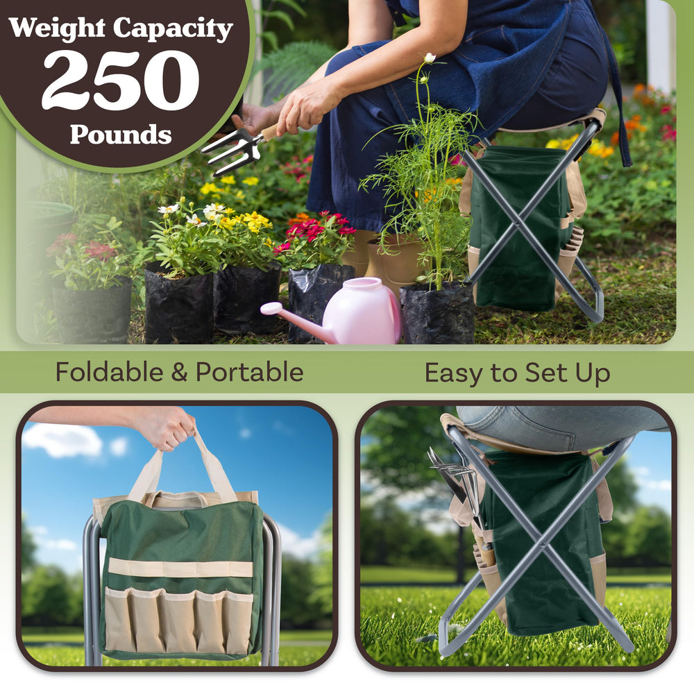 Pure Garden five rust-resistant hand tools laid out for task versatility