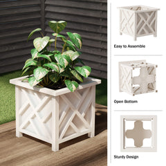 Pure Garden assembled bottom detail showing open T-shaped base for drainage benefits