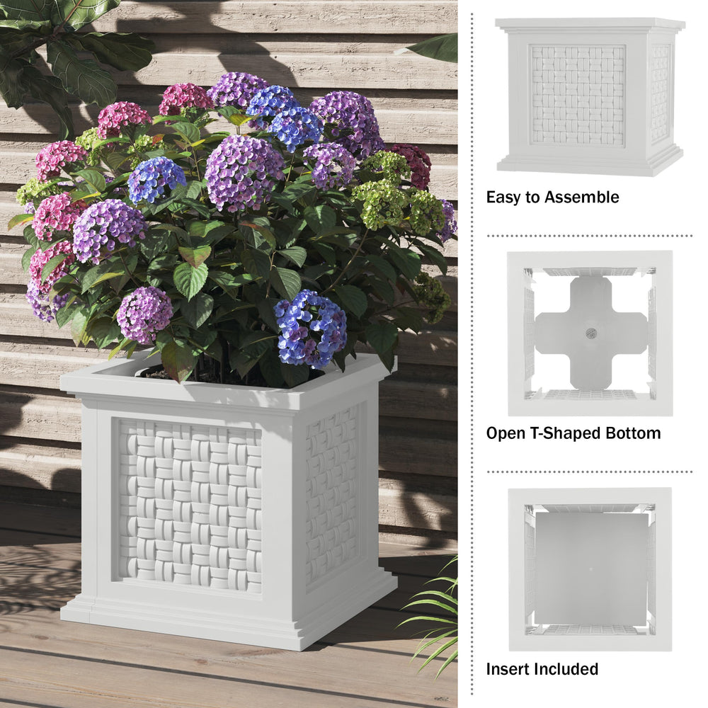 Pure Garden assembled planter side angle showing snap-together stability and neat profile