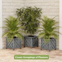 Pure Garden side profile of assembled planter showing sturdy walls