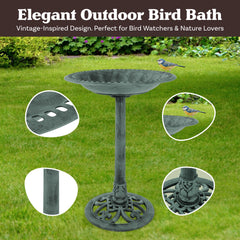 Pure Garden closeup of 20-inch basin showing smooth concave surface for bird bathing