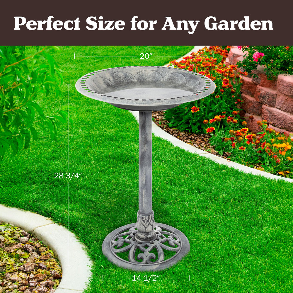 Pure Garden base with metal ground stakes demonstrating added outdoor stability