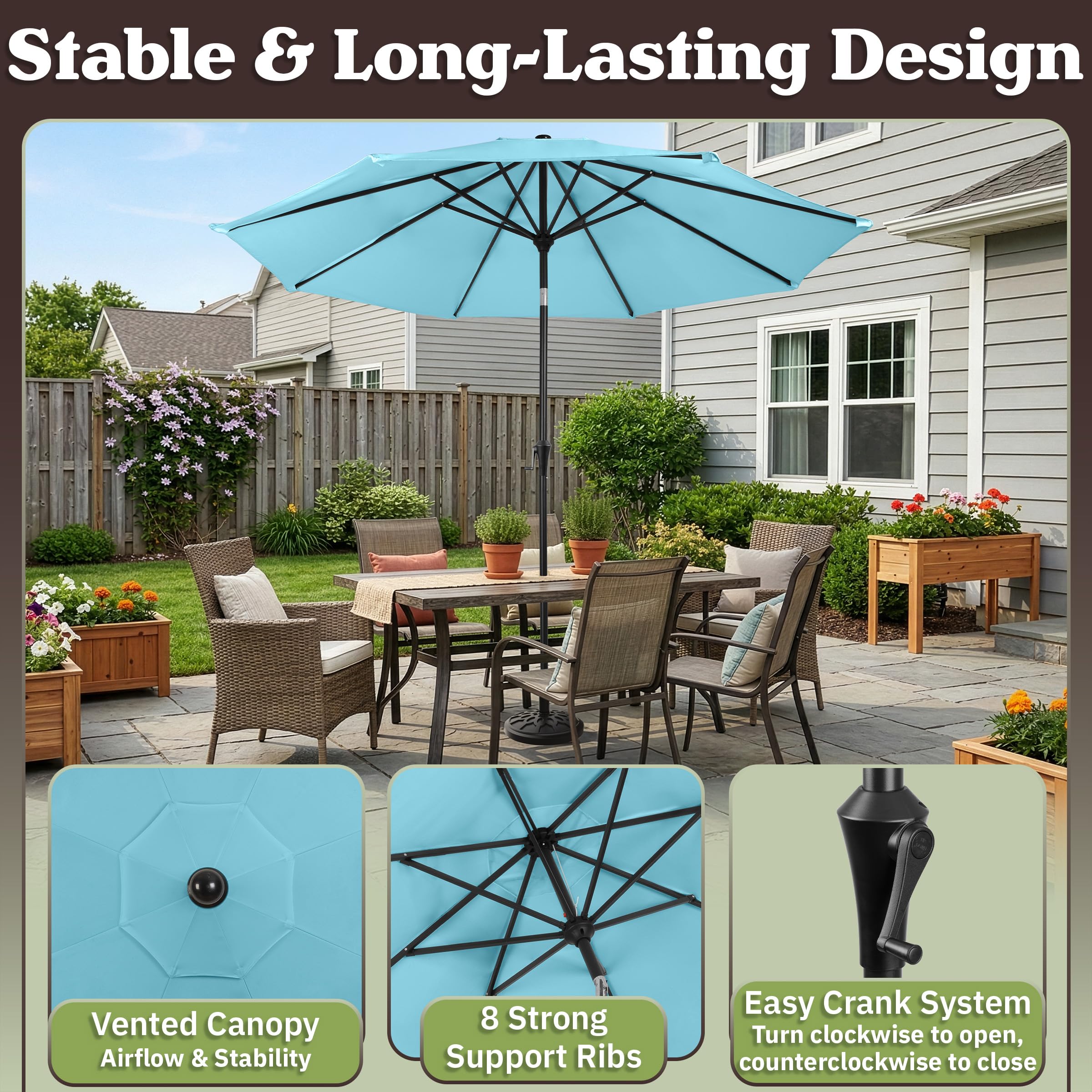 Pure Garden canopy fabric texture highlighting weather-resistant material