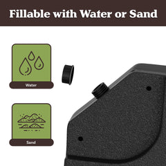 Pure Garden fill spout with screw-top lid demonstrating easy sand filling and secure seal