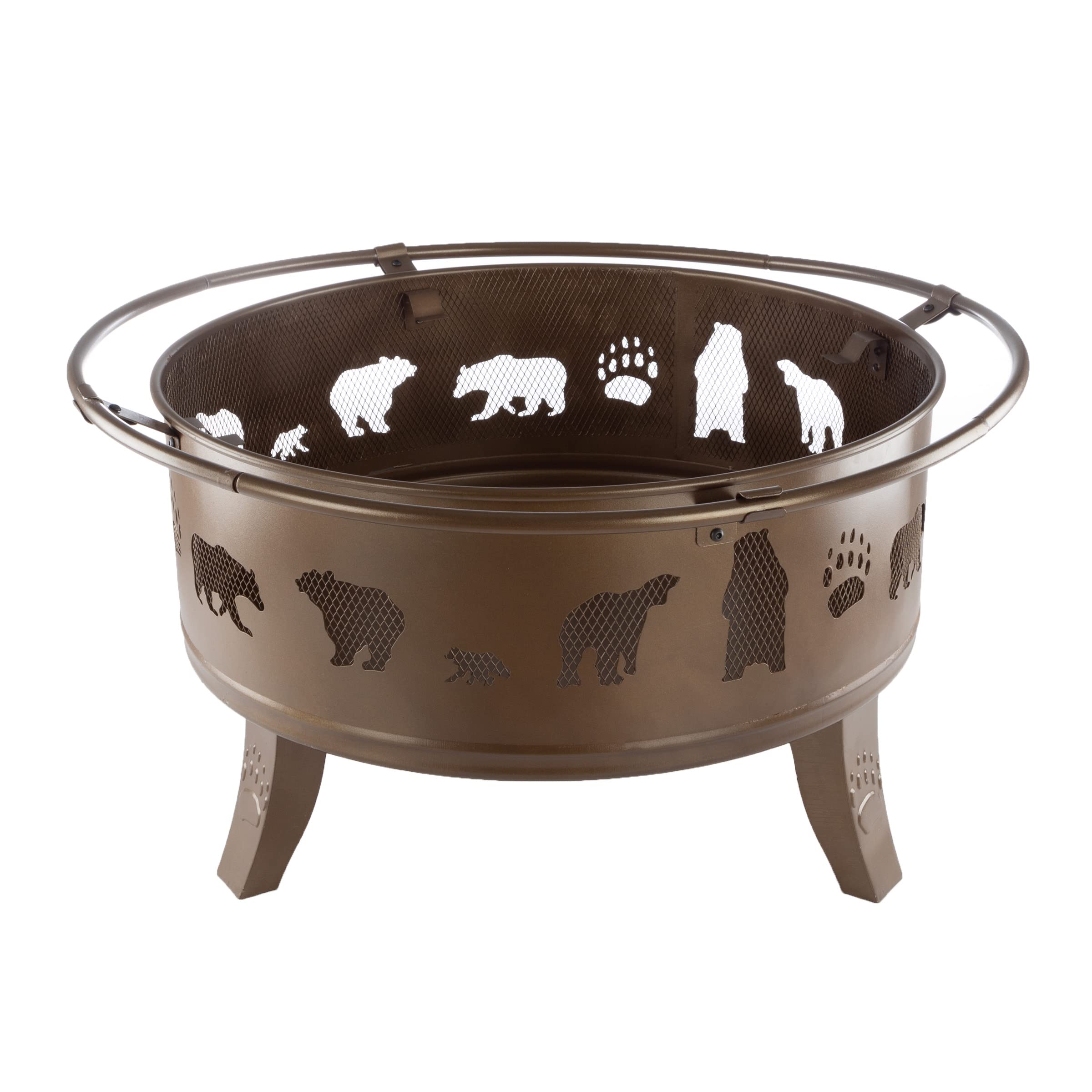 Pure Garden 16-inch log poker and grate for safe fire tending