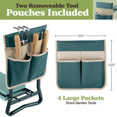 Pure Garden steel frame and handles displayed to show sturdy support and easier standing