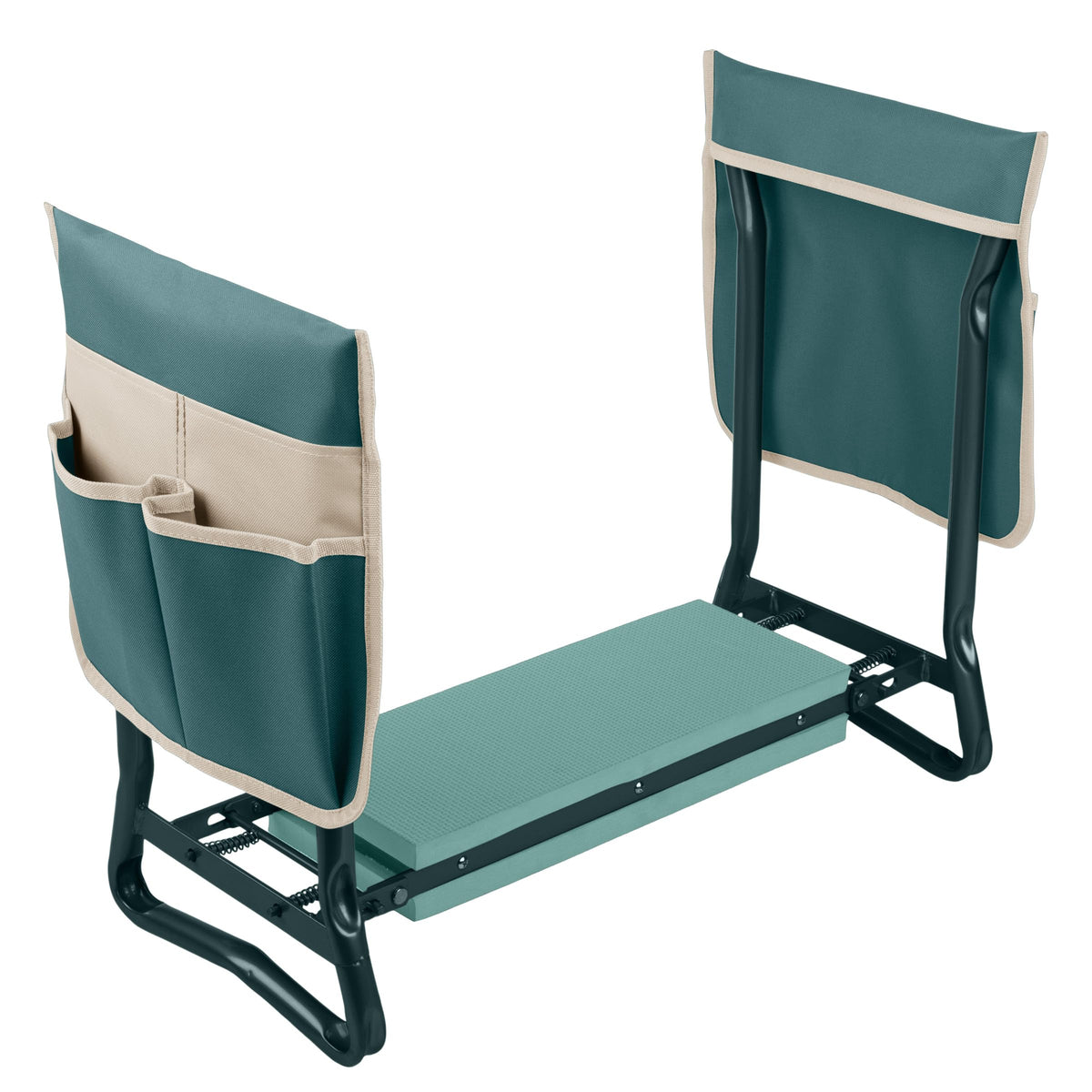 Pure Garden front view of folded kneeler seat shows compact portability and quick storage