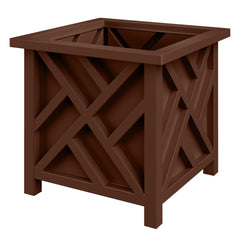 Pure Garden front view lattice planter showing stylish porch appeal