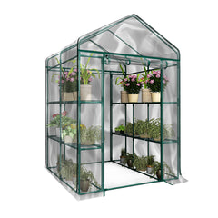 Pure Garden front view of greenhouse showing full coverage and easy access