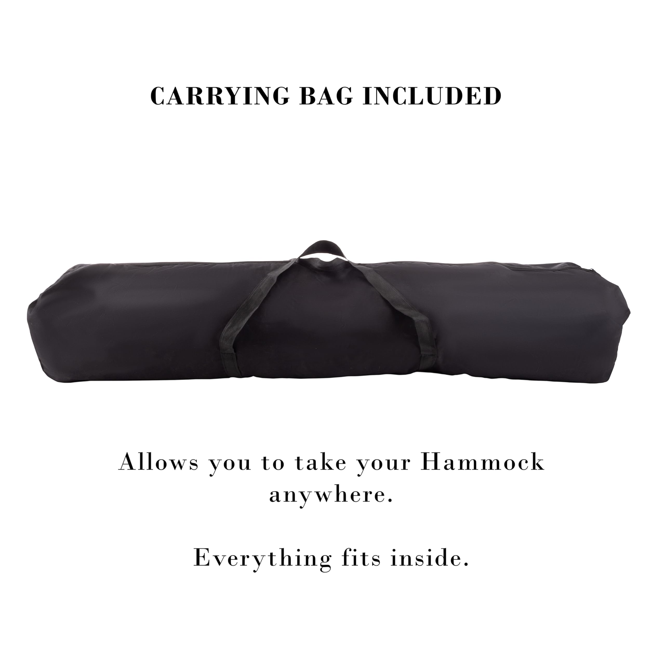 Pure Garden hammock assembled on powder-coated steel stand demonstrating tool-free setup and support