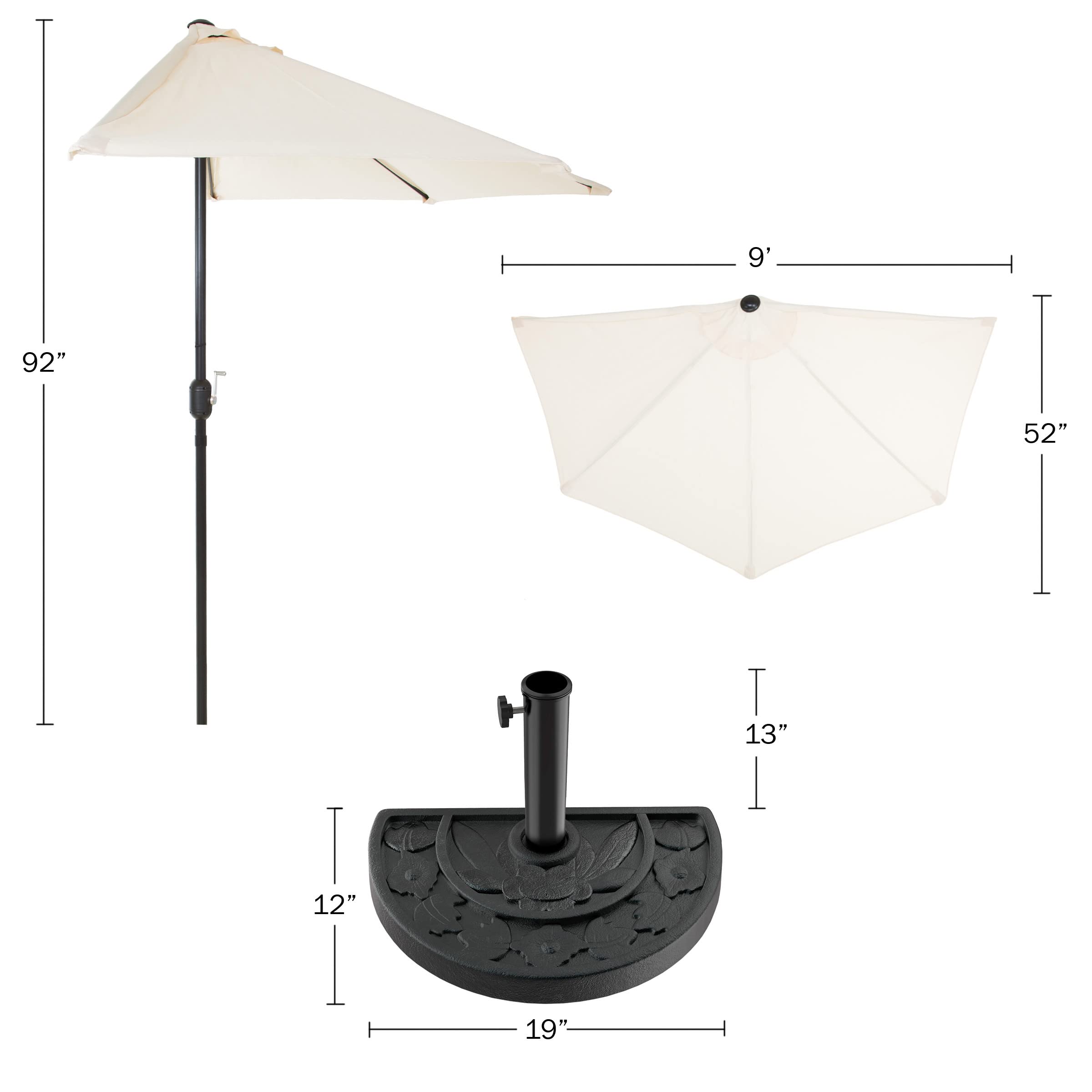 Pure Garden in-use on a balcony shading a bistro set to create a comfortable outdoor nook