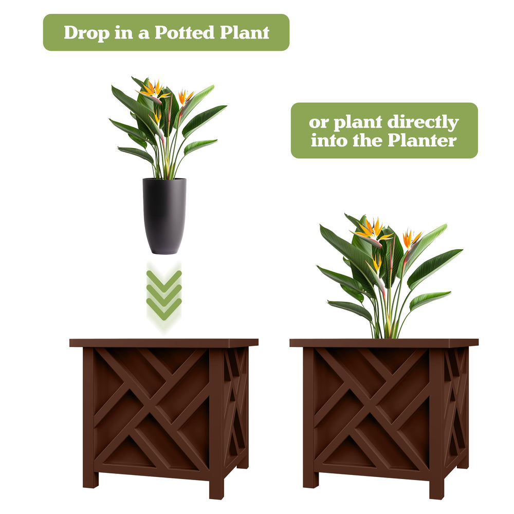 Pure Garden image of bottom insert showing drainage and versatility