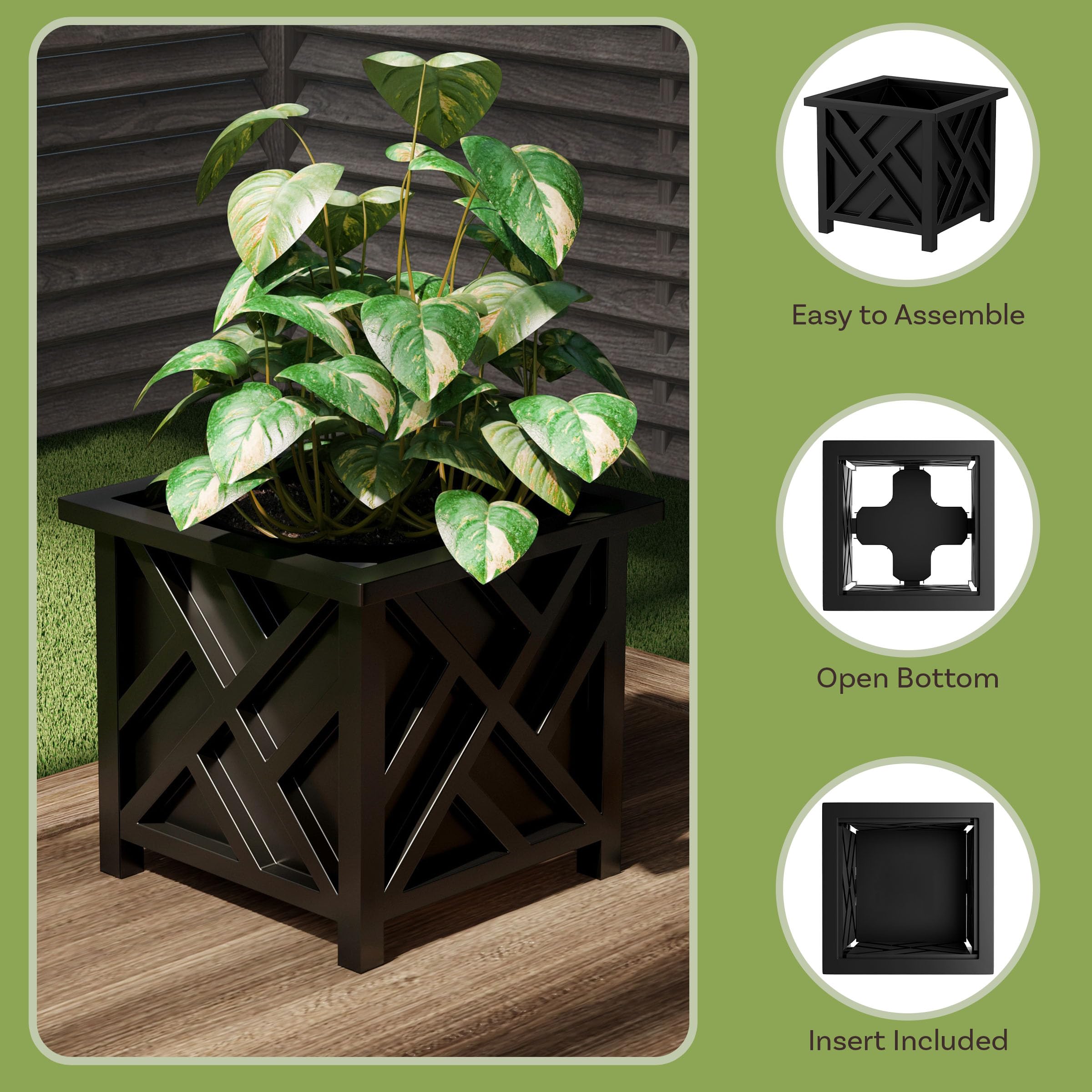 Pure Garden hands snapping panels together to show tool-free assembly benefit