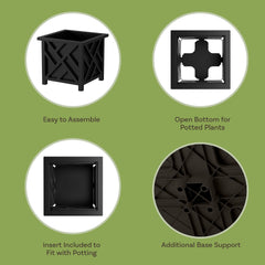 Pure Garden close-up lattice detail highlighting decorative texture and durability