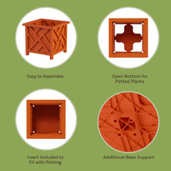 Pure Garden close-up of lattice texture highlighting durable polypropylene finish