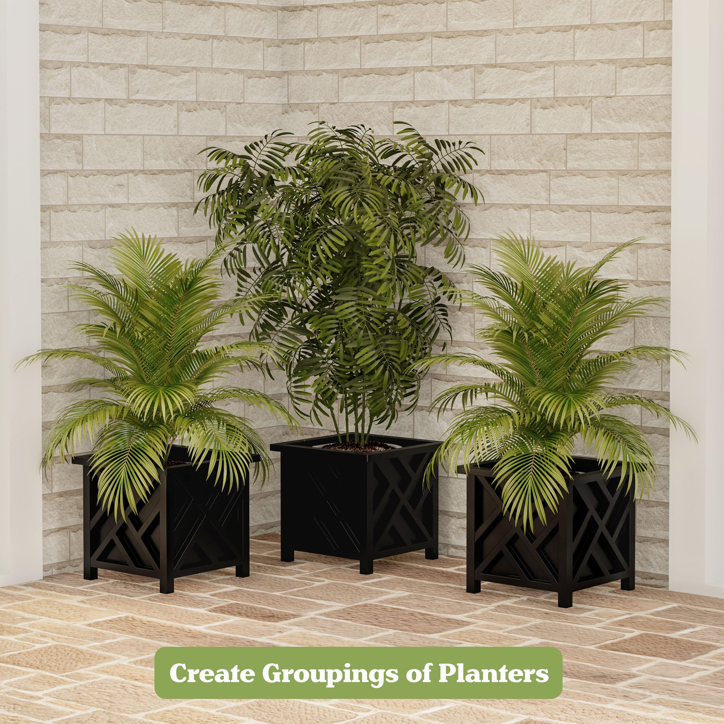 Pure Garden insert and base detail illustrating support and drainage features