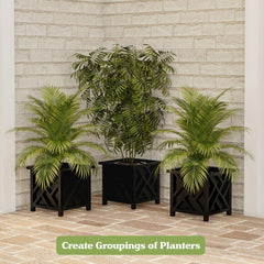 Pure Garden insert and base detail illustrating support and drainage features