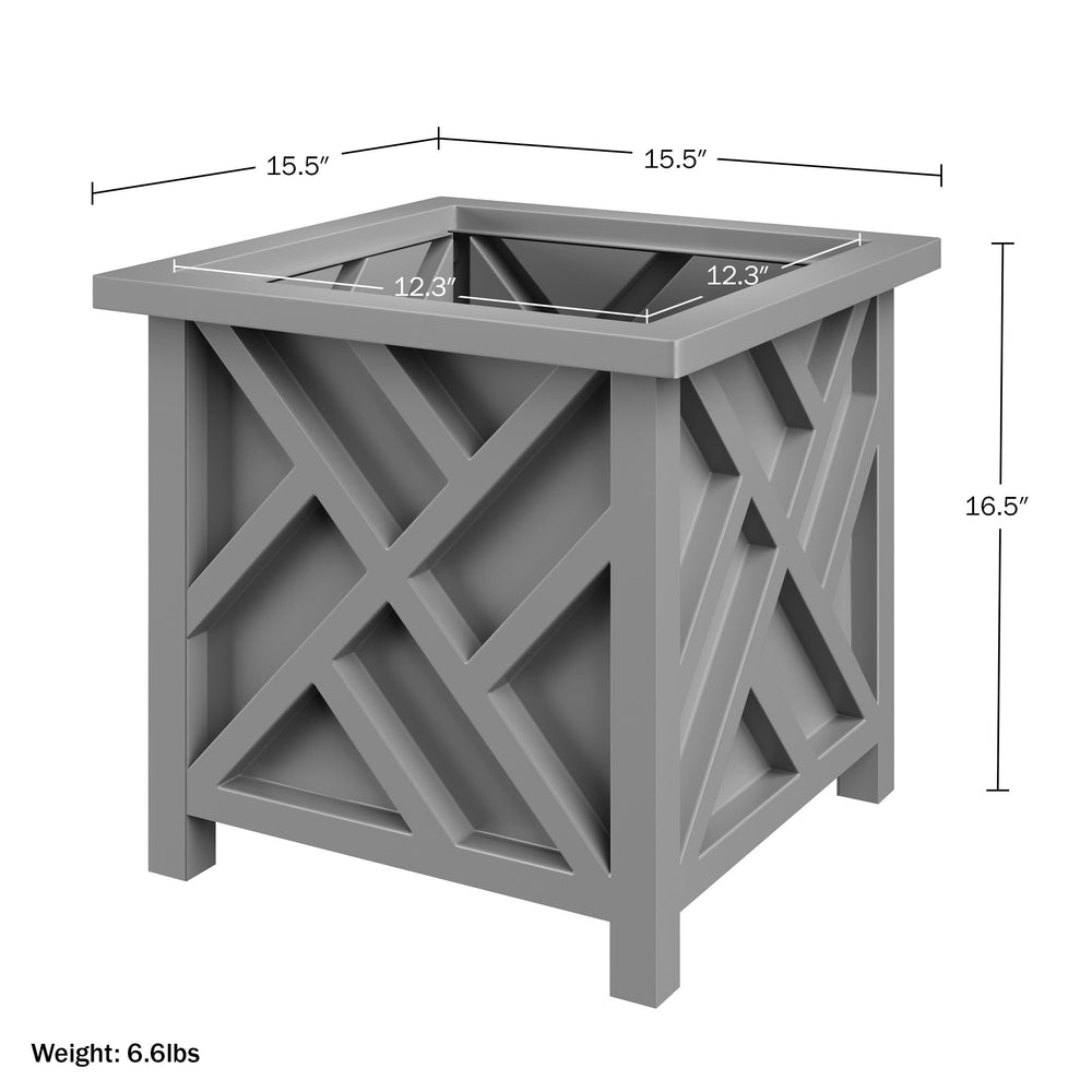 Pure Garden planter on a porch framing an entryway for instant curb appeal
