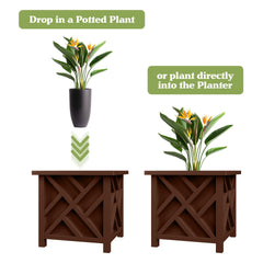 Pure Garden underside showing open bottom and insert for drainage benefit