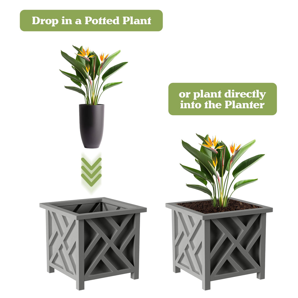 Pure Garden open bottom and insert displayed for better drainage