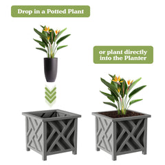 Pure Garden open bottom and insert displayed for better drainage
