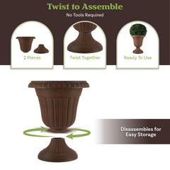 Pure Garden planter in use on porch with flowers showing curb appeal and easy styling