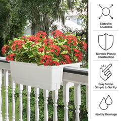 Pure Garden planter filled with colorful flowers, creating instant curb appeal