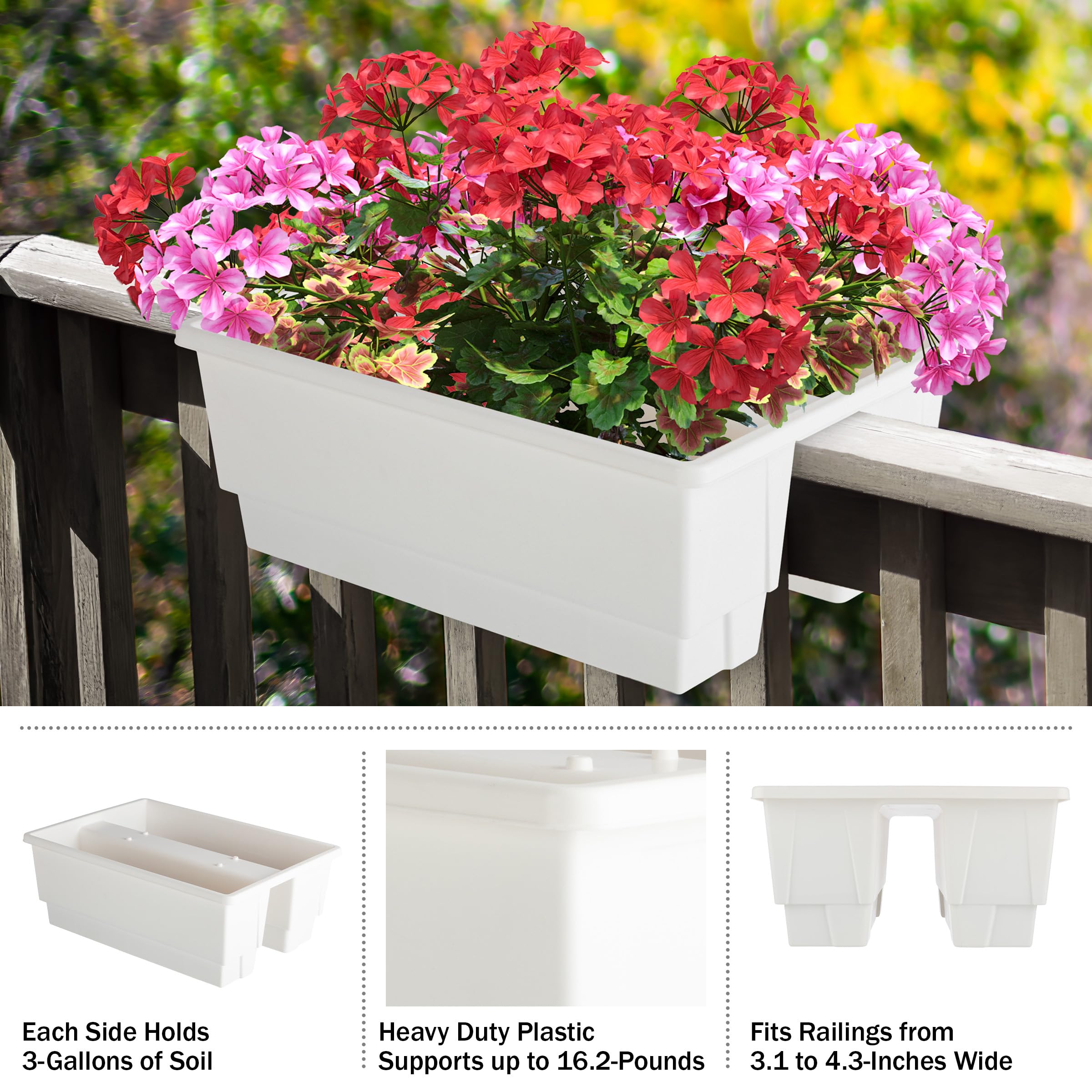 Pure Garden railing planter used as herb garden for easy harvesting