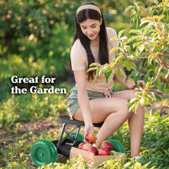 Pure Garden close-up of sturdy 3-inch wheels for smooth mobility and puncture resistance