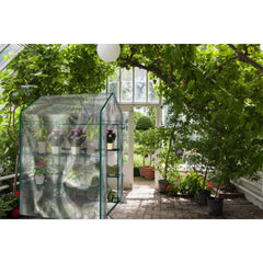 Pure Garden shelf detail with eight sturdy shelves, maximizing vertical growing space